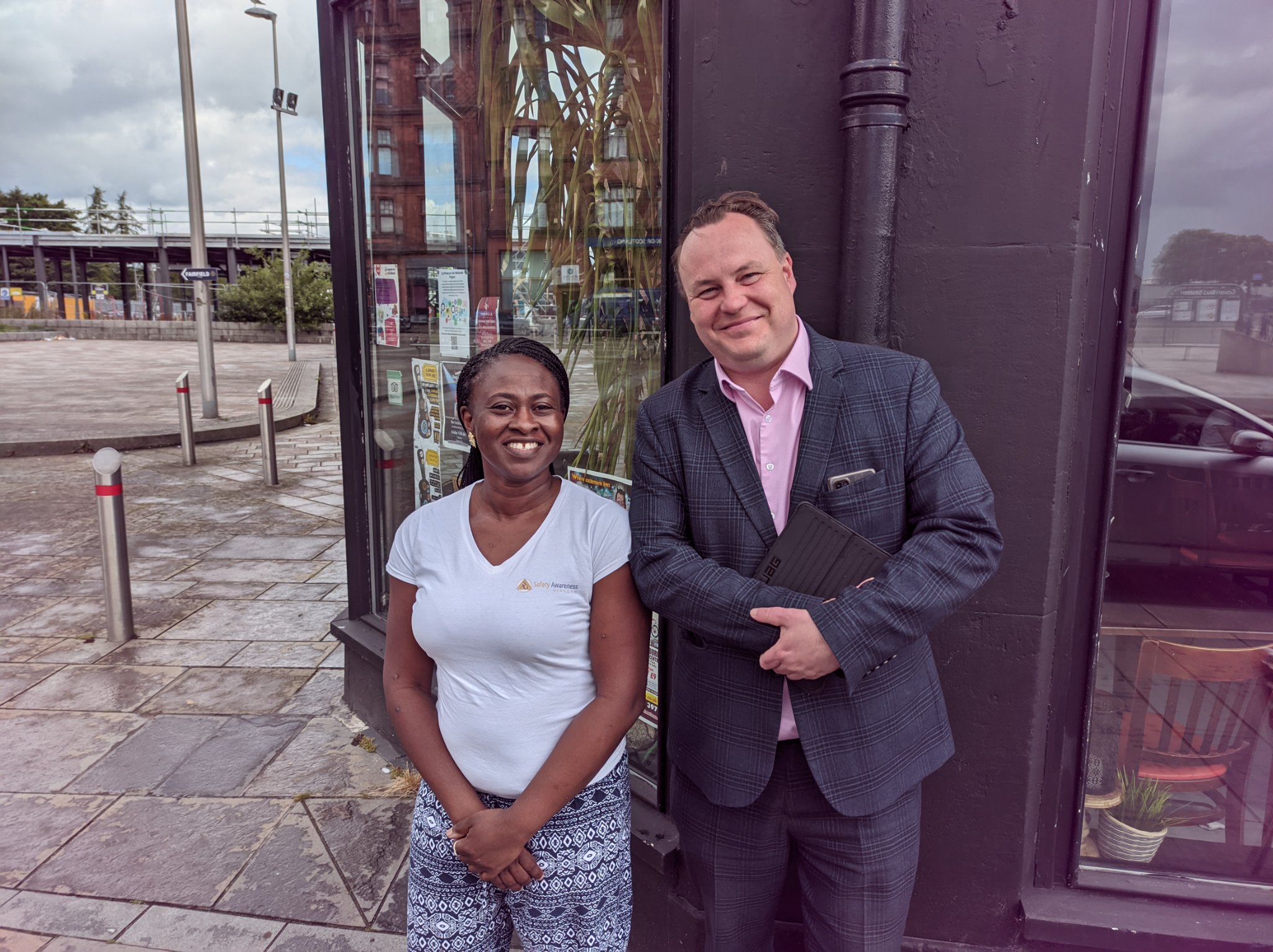 On Thursday I had a meeting with my constituent Funmi of Safety awareness Glasgow to discuss some of the local causes she is involved with including mental health projects, Asylum Seekers and local foodbanks.