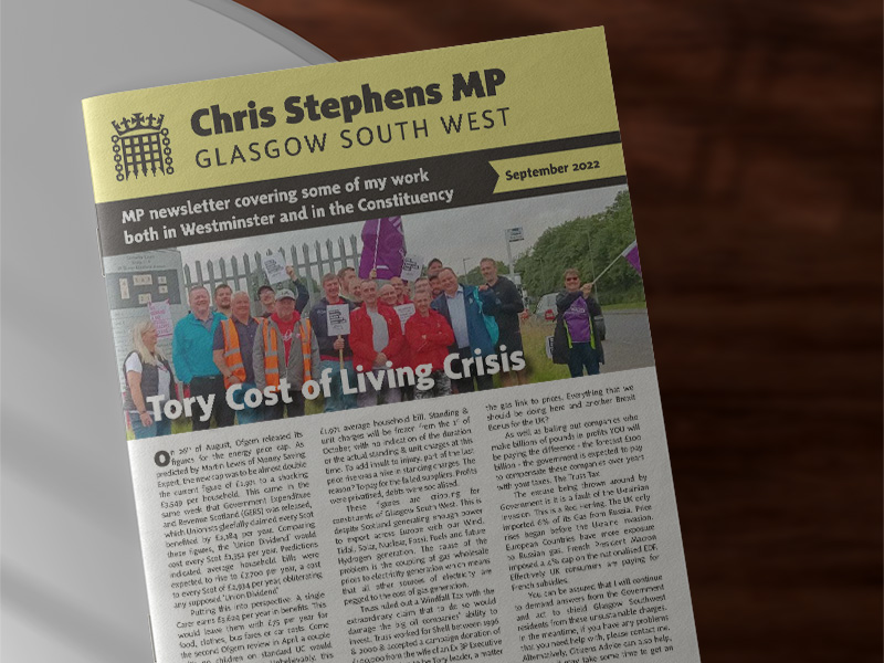 Chris Stephens MP Newsletter
