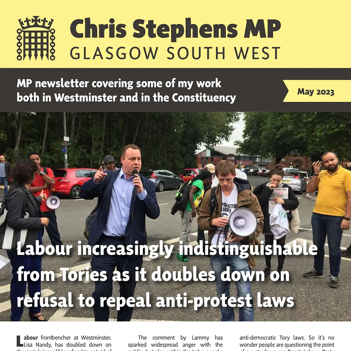Chris Stephens MP Newsletter May 2023